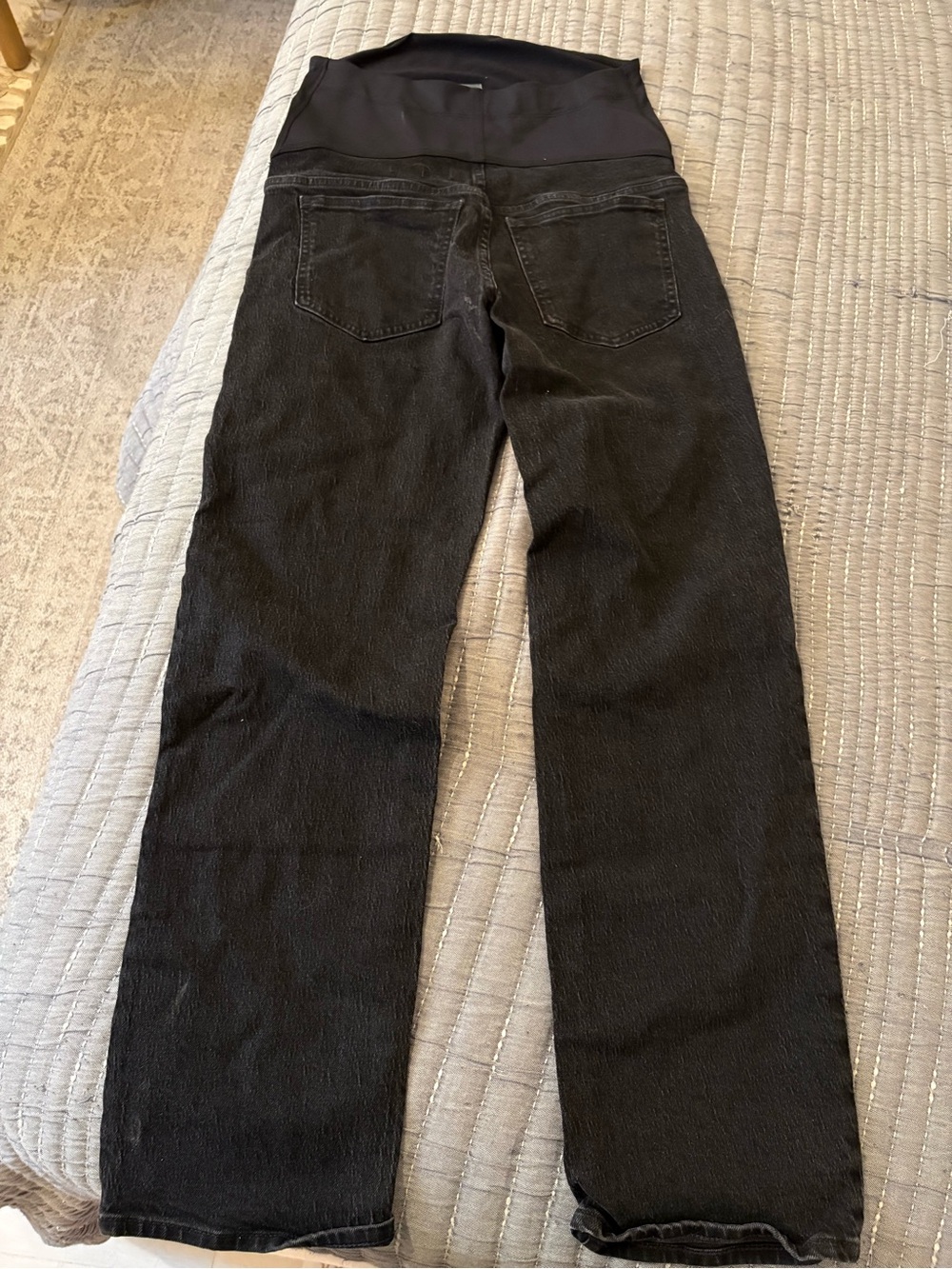 Madewell Black Women's Maternity Straight-Leg Jeans